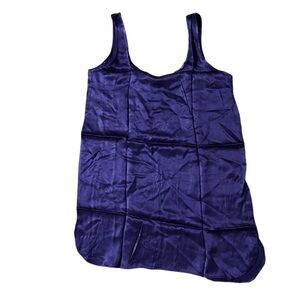 New Vintage Alexa Purple Slip Lingerie Dress Tank Sueded Silk Size Small